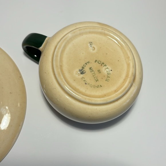 Metlox Poppytrail Flat Cup & Saucer SO 2 Homestead Provincial USA Discontinued - Picture 12 of 12